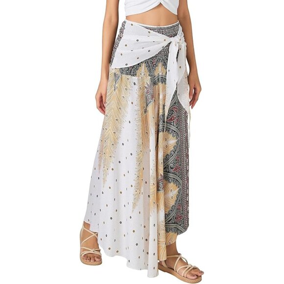 Joob Joob Versatile Long Boho Maxi Skirt or Halter Midi Dress Size S/M - Picture 2 of 5